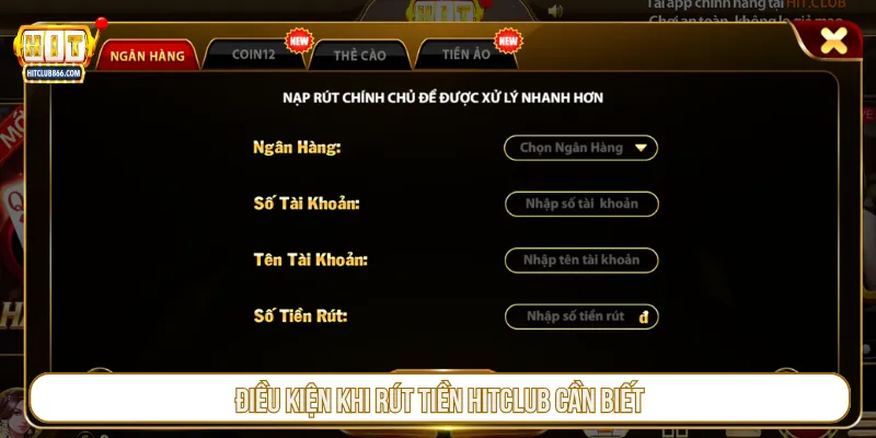 Người chơi cần nắm rõ các quy định rút tiền Hitclub