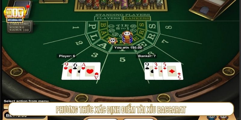 Phương thức xác định điểm tài xỉu baccarat